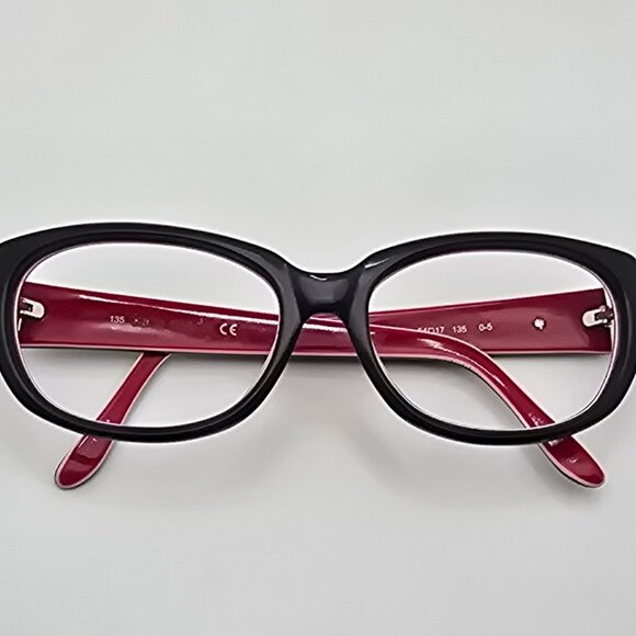 Kate Spade New York Bri DC8 XO Gloss Black on Red Cat Eye Sunglasses Frame 54mm - Picture 12 of 14
